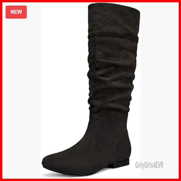 Women's Knee High Pull On Winter Boots with Faux Fur Lining